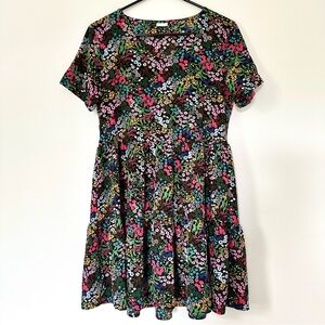 ditsy floral babydoll dress colorful flower print asos forever 21 sundress float